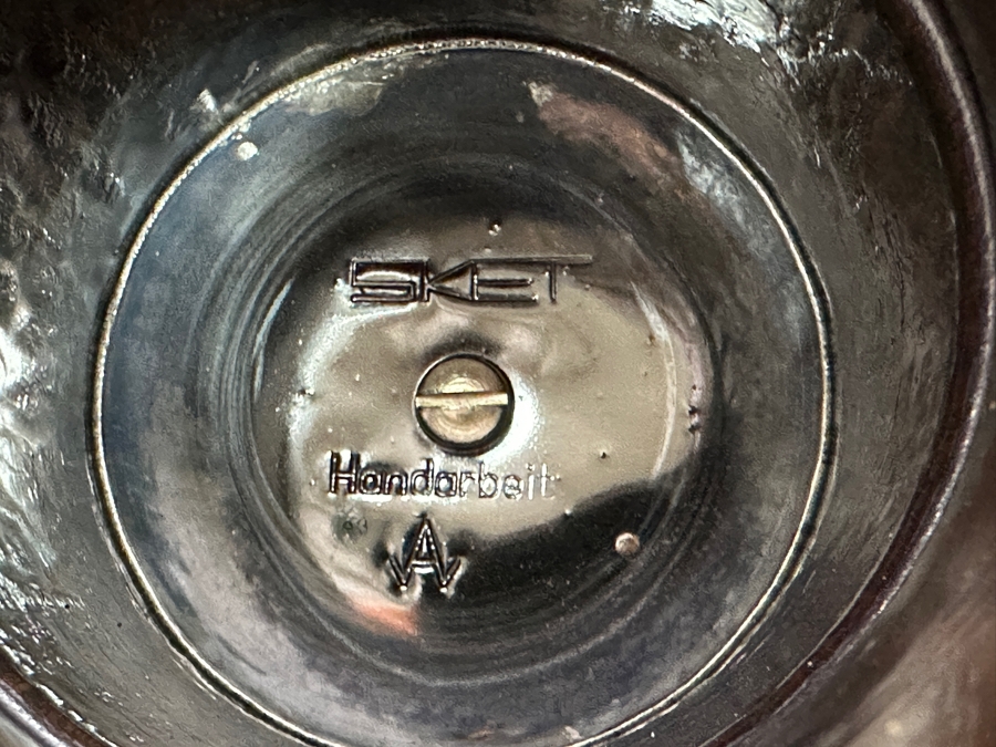 Just Added - Vintage MCM Copper Enamel Candle Holder 5H [Photo 10]