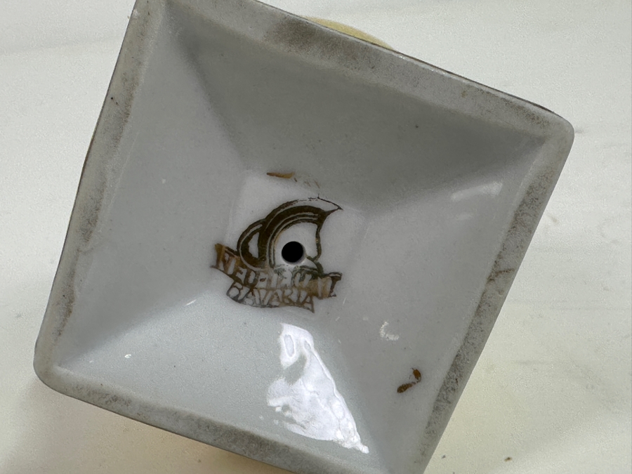 Just Added - Antique 1929-1937 Gerold Porzellan Neu-Tettau Bavaria Ibex On Gold Ball Figurine 4.5H [Photo 3]