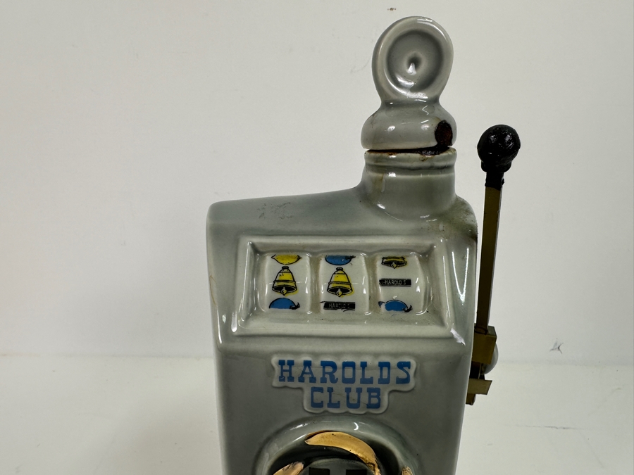 Just Added - Vintage Jim Beam Harolds Club Reno Slot Machine Whiskey Liquor Decanter 10.5H [Photo 2]