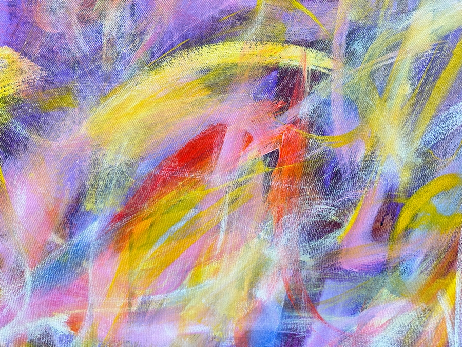 Gerrit Greve (1948-2024, Cardiff by the Sea, CA) Original Acrylic Painting On Canvas Titled 'Abstract Nude' 2022 Signed Verso 48 X 60 Estimate $2,900 - $3,600 [Photo 6]