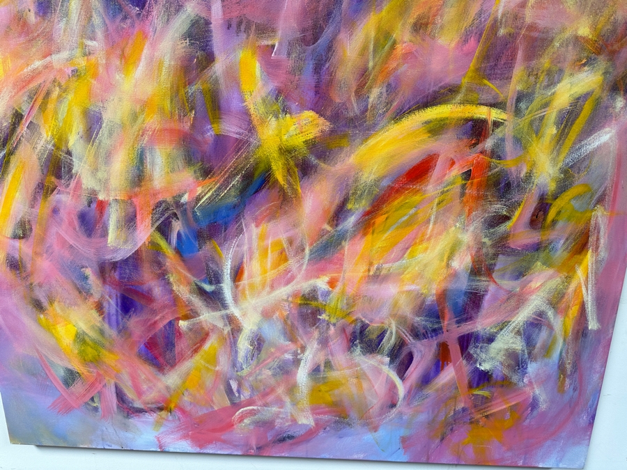 Gerrit Greve (1948-2024, Cardiff by the Sea, CA) Original Acrylic Painting On Canvas Titled 'Abstract Nude' 2022 Signed Verso 48 X 60 Estimate $2,900 - $3,600 [Photo 2]