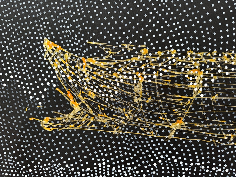 Gerrit Greve (1948-2024, Cardiff by the Sea, CA) Original Acrylic Painting On Canvas Titled 'Spirit Boat XXIV' 2007 Signed Verso 72 X 36 Estimate $2,600 - $3,200 [Photo 2]