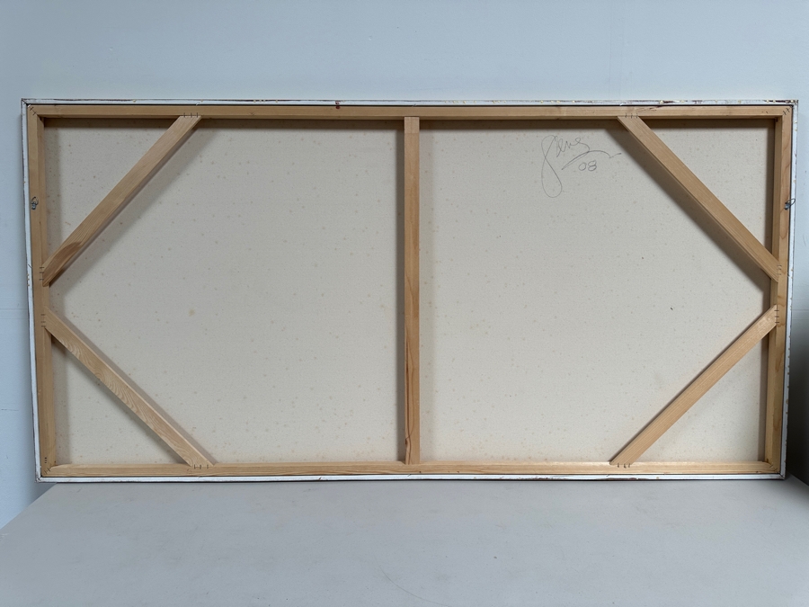 Gerrit Greve (1948-2024, Cardiff by the Sea, CA) Original Acrylic And Sand Painting On Canvas Titled 'Journey 186' 2008 Signed Verso 72 X 36 Estimate $2,600 - $3,200 [Photo 6]