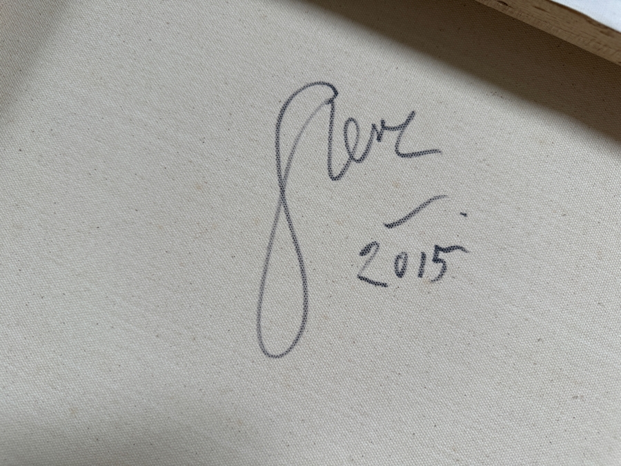 Gerrit Greve (1948-2024, Cardiff by the Sea, CA) Original Acrylic Painting On Canvas Titled 'Water Rocks 03' 2015 Signed Verso 60 X 40 Estimate $2,400 - $3,000 [Photo 8]