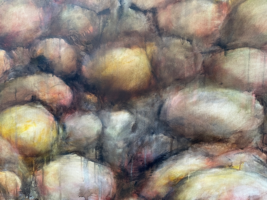 Gerrit Greve (1948-2024, Cardiff by the Sea, CA) Original Acrylic Painting On Canvas Titled 'Water Rocks 03' 2015 Signed Verso 60 X 40 Estimate $2,400 - $3,000 [Photo 5]