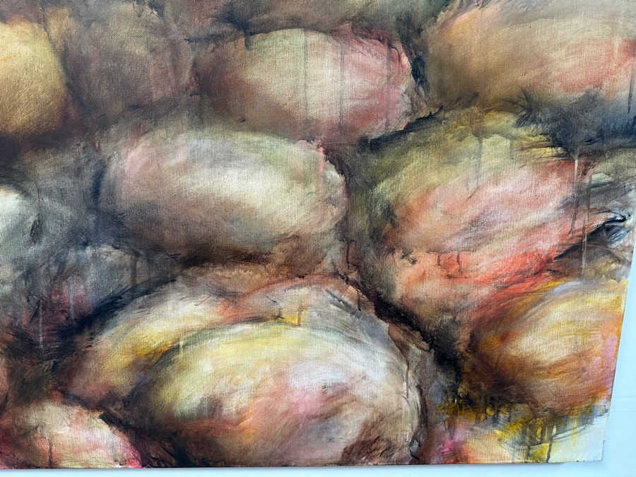 Gerrit Greve (1948-2024, Cardiff by the Sea, CA) Original Acrylic Painting On Canvas Titled 'Water Rocks 03' 2015 Signed Verso 60 X 40 Estimate $2,400 - $3,000 [Photo 4]