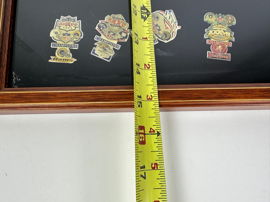 Just Added - Framed Collection Of Super Bowl Pins Collectors Set By Peter David 19 X 15 [Photo 10]