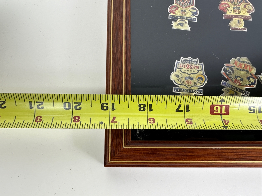 Just Added - Framed Collection Of Super Bowl Pins Collectors Set By Peter David 19 X 15 [Photo 9]