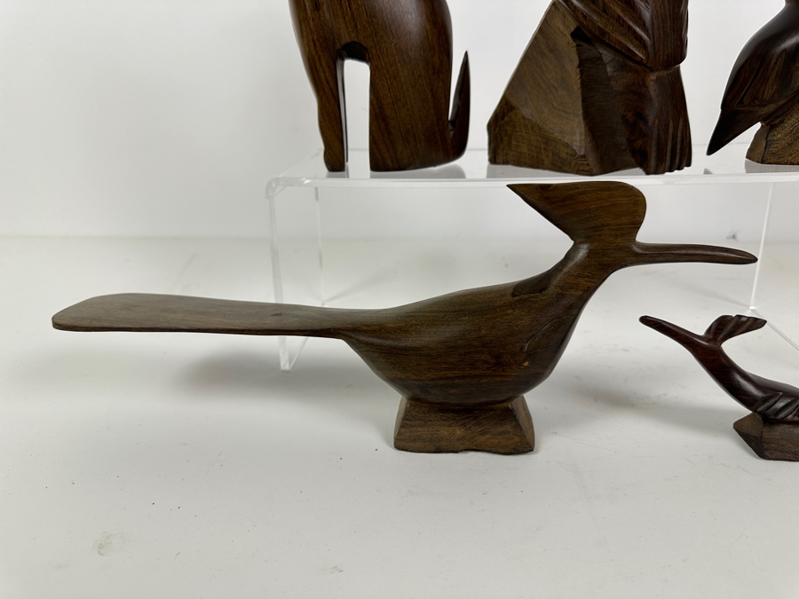 Just Added - Vintage Collection Of Carved Ironwood Animal Figurines [Photo 7]