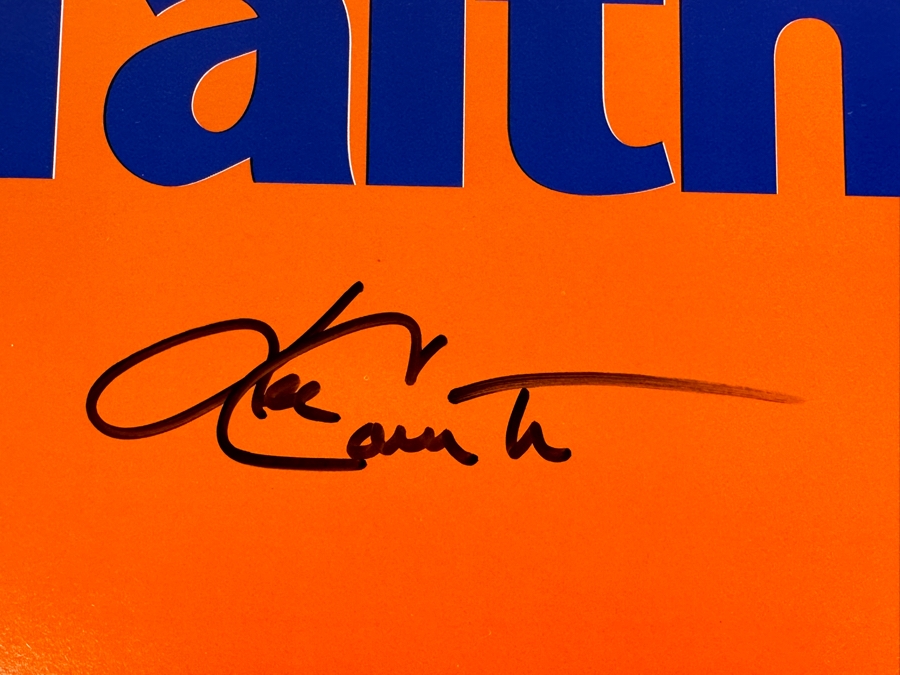 Just Added - Tony Gwynn & Ken Caminiti Autographed Keep The Faith Padres Sign The San Diego Union Tribune With Jack In The Box Ad On Back 1996 14 X 10 [Photo 3]