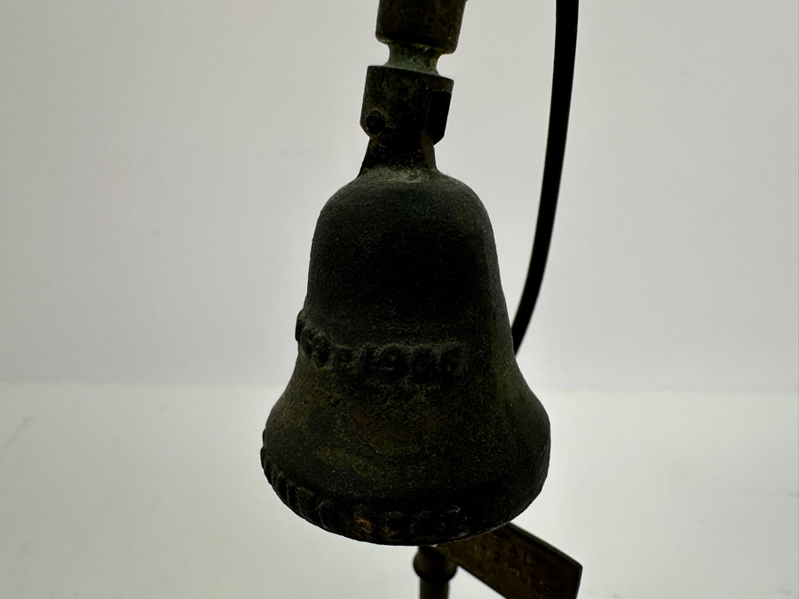 Just Added - Antique Forbes Patent 1914 El Camino Real - Kings Highway Mission Bell Guide Post Marker Souvenir 9.5H [Photo 6]
