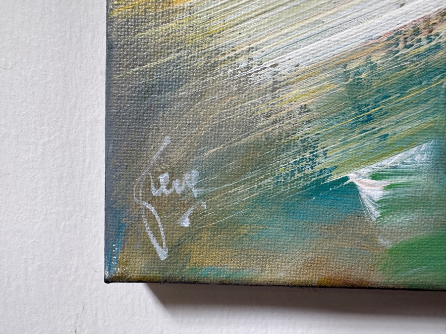 Gerrit Greve (1948-2024, Cardiff by the Sea, CA) Original Acrylic Painting On Canvas Titled 'Abstract Series' 2019 Signed Verso 16 X 20 Estimate $300 - $400 [Photo 5]