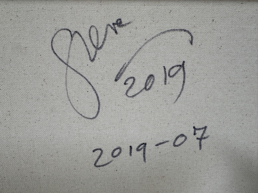 Gerrit Greve (1948-2024, Cardiff by the Sea, CA) Original Acrylic Painting On Canvas Titled 'Abstract Series' 2019 Signed Verso 16 X 20 Estimate $300 - $400 [Photo 8]