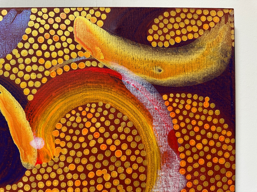 Gerrit Greve (1948-2024, Cardiff by the Sea, CA) Original Acrylic Painting On Canvas Titled 'I Can Heart 2' 2014 Signed Verso 20 X 16 Estimate $300 - $400 [Photo 5]