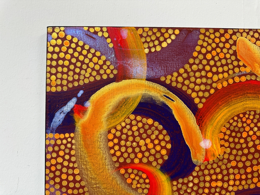 Gerrit Greve (1948-2024, Cardiff by the Sea, CA) Original Acrylic Painting On Canvas Titled 'I Can Heart 2' 2014 Signed Verso 20 X 16 Estimate $300 - $400 [Photo 4]