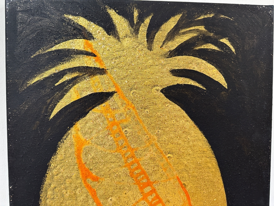 Gerrit Greve (1948-2024, Cardiff by the Sea, CA) Original Acrylic Painting On Canvas Titled 'Pineapple' 2014 Signed Verso 16 X 20 Estimate $300 - $400 [Photo 3]