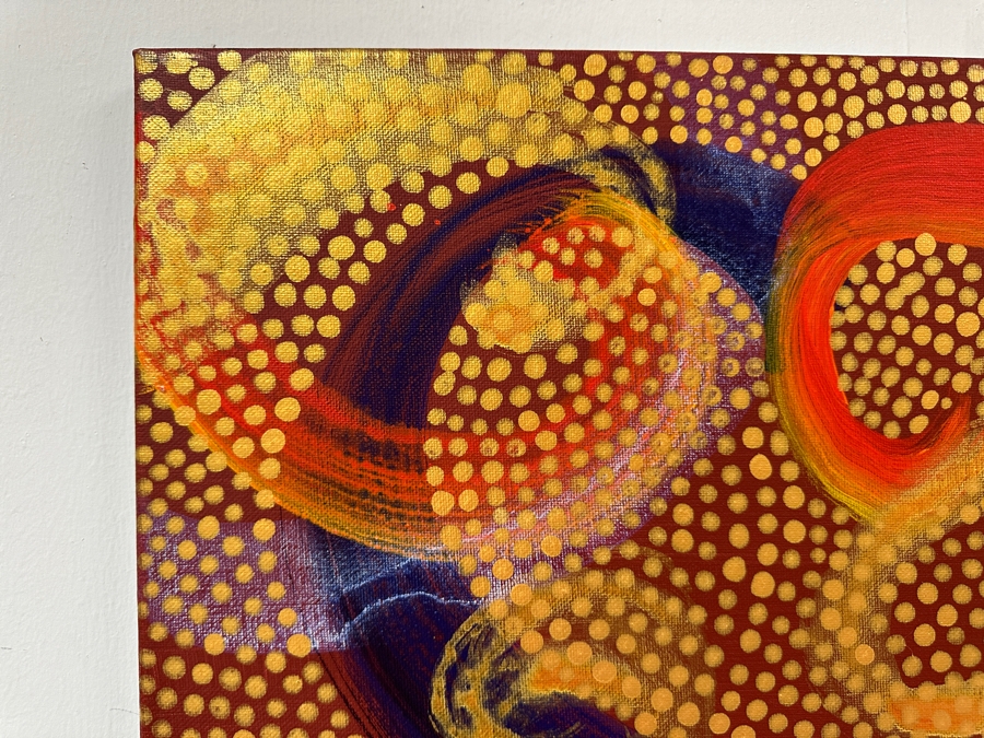 Gerrit Greve (1948-2024, Cardiff by the Sea, CA) Original Acrylic Painting On Canvas Titled 'I Can Heart 1' 2014 Signed Verso 20 X 16 Estimate $300 - $400 [Photo 3]