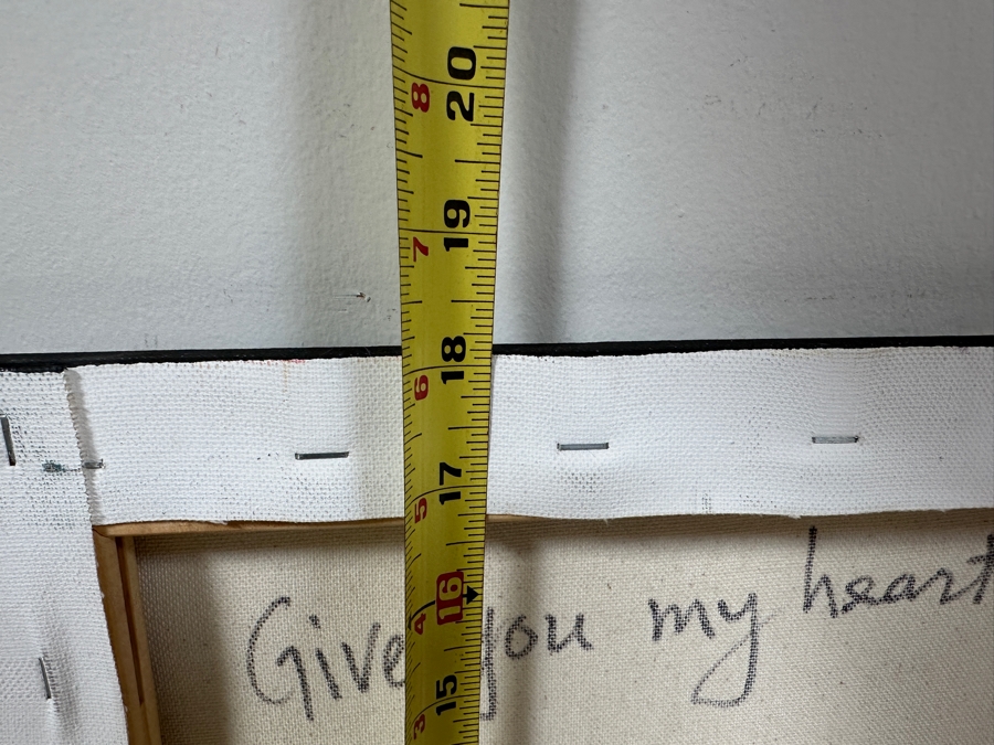 Gerrit Greve (1948-2024, Cardiff by the Sea, CA) Original Acrylic Painting On Canvas Titled 'Give You My Heart' 2019 Signed Verso 24 X 18 Estimate $400 - $500 [Photo 10]