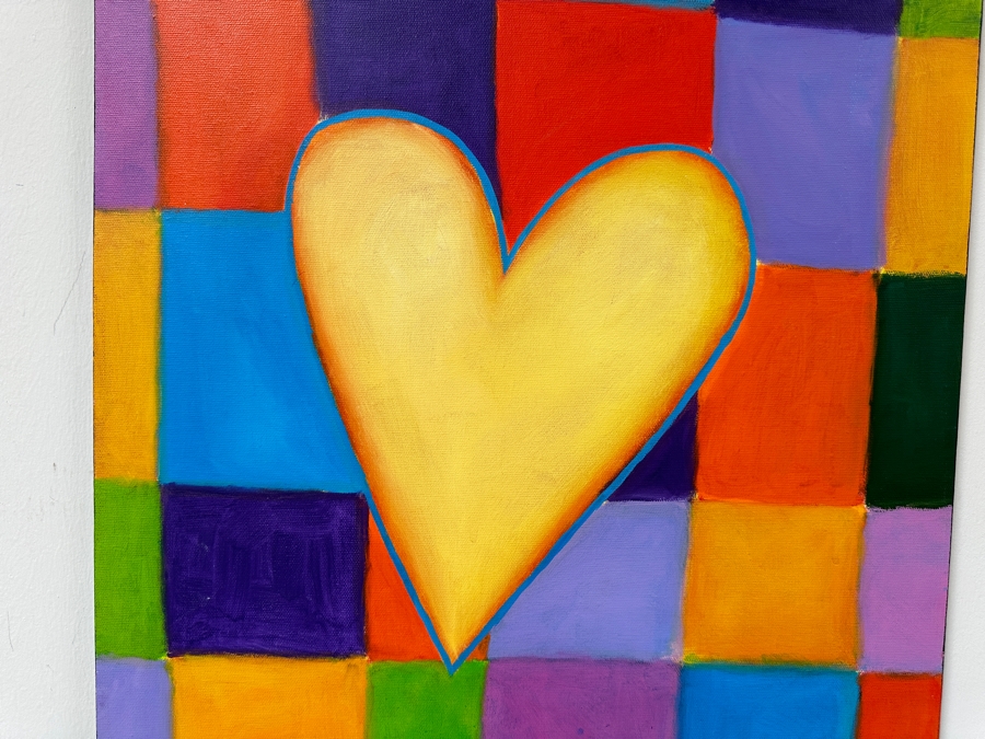 Gerrit Greve (1948-2024, Cardiff by the Sea, CA) Original Acrylic Painting On Canvas Titled 'Inner Love'  Signed Verso 18 X 24 Estimate $400 - $500 [Photo 2]