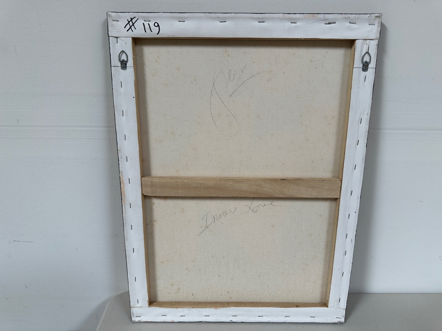 Gerrit Greve (1948-2024, Cardiff by the Sea, CA) Original Acrylic Painting On Canvas Titled 'Inner Love'  Signed Verso 18 X 24 Estimate $400 - $500 [Photo 6]