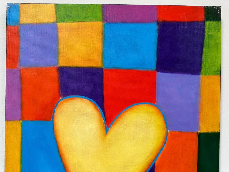 Gerrit Greve (1948-2024, Cardiff by the Sea, CA) Original Acrylic Painting On Canvas Titled 'Inner Love'  Signed Verso 18 X 24 Estimate $400 - $500 [Photo 3]