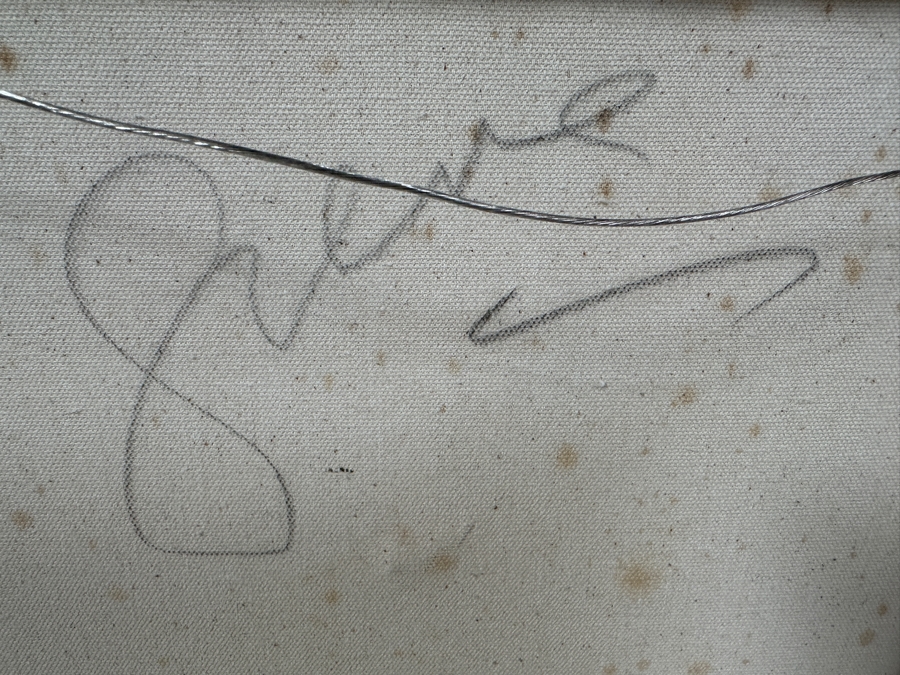 Gerrit Greve (1948-2024, Cardiff by the Sea, CA) Original Acrylic Painting On Canvas Titled 'Heart Series'  Signed Verso 18 X 24 Estimate $400 - $500 [Photo 6]