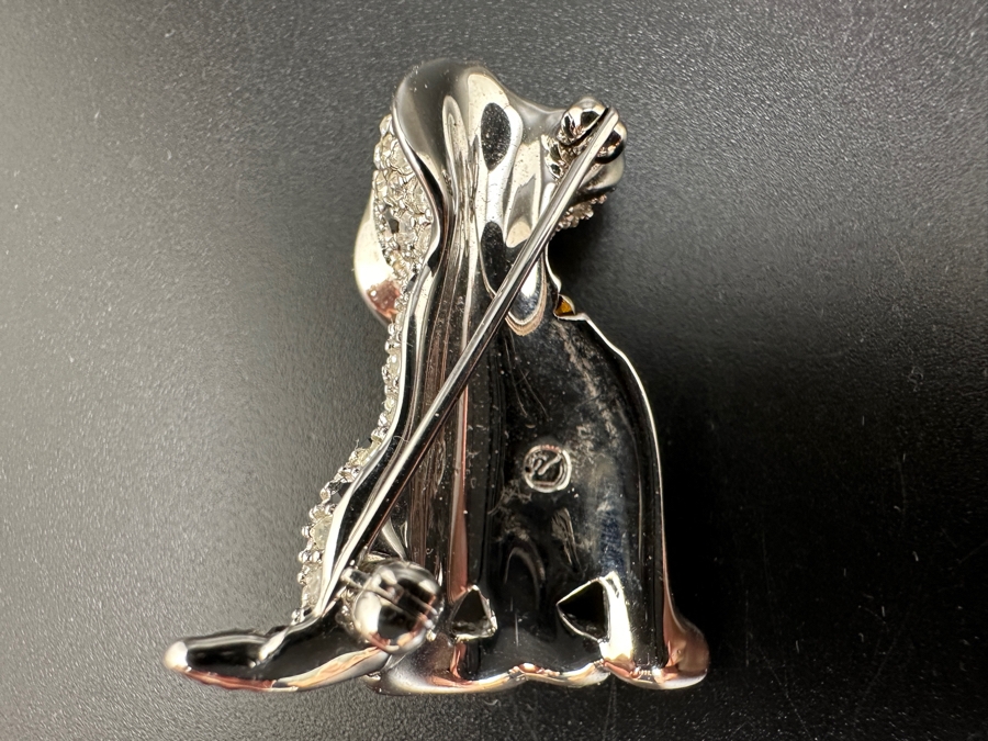 Swarovski Crystal Dalmatian Dog Brooch Pin [Photo 4]