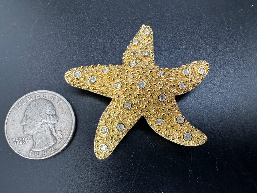 Swarovski Crystal Starfish Brooch Pin [Photo 2]