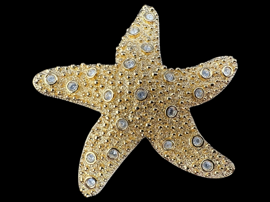 Swarovski Crystal Starfish Brooch Pin [Photo 1]