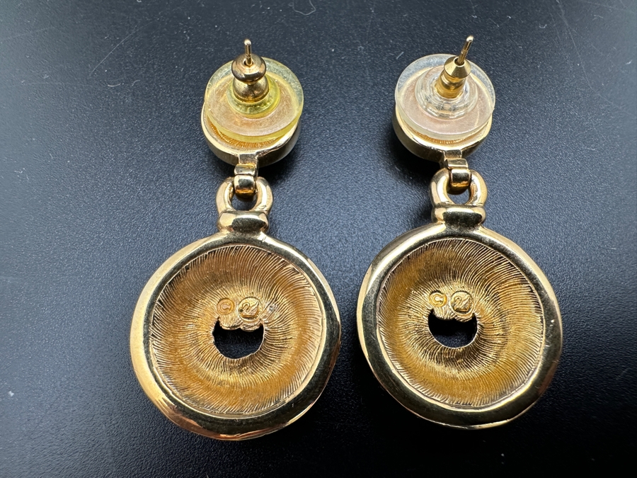 Swarovski Crystal and Gold Tone Earrings  [Photo 4]