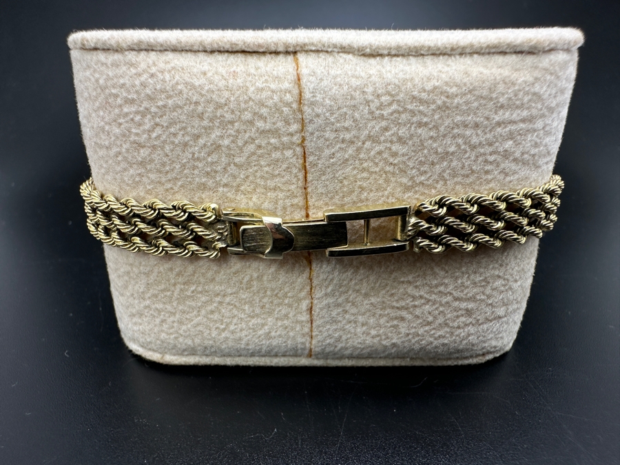 14K Gold Seiko Watch (16.4g) 6.75'L With 14K Gold Multi-Chain Band FMV $600 Retail $1,200 [Photo 6]