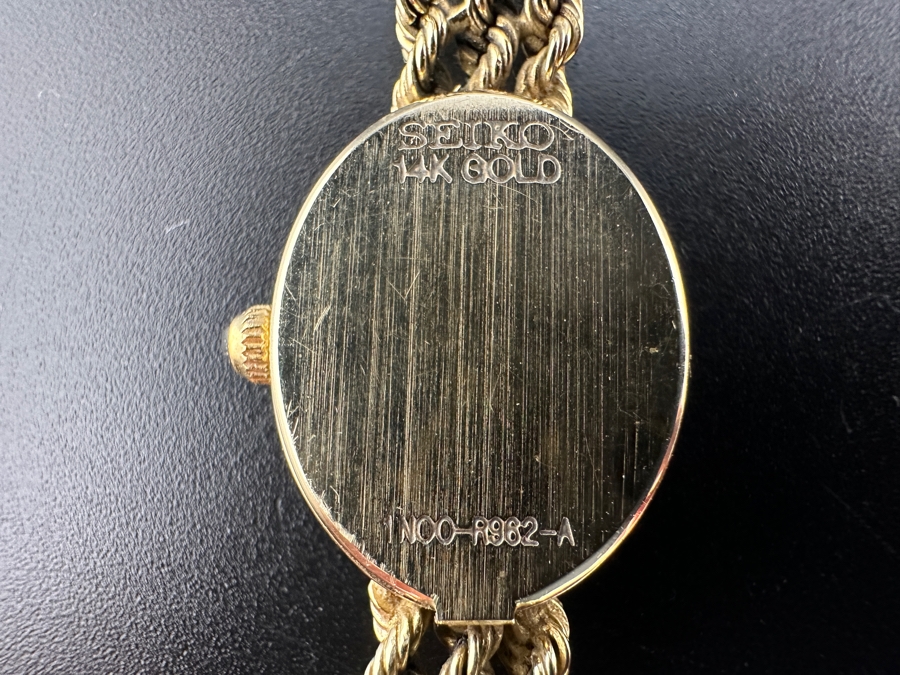 14K Gold Seiko Watch (16.4g) 6.75'L With 14K Gold Multi-Chain Band FMV $600 Retail $1,200 [Photo 7]