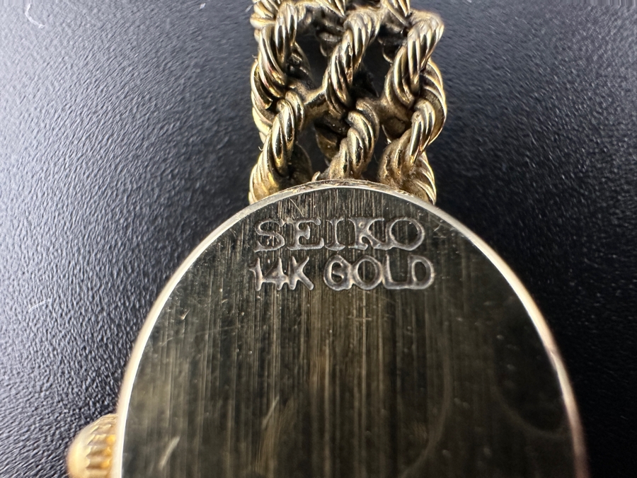 14K Gold Seiko Watch (16.4g) 6.75'L With 14K Gold Multi-Chain Band FMV $600 Retail $1,200 [Photo 9]