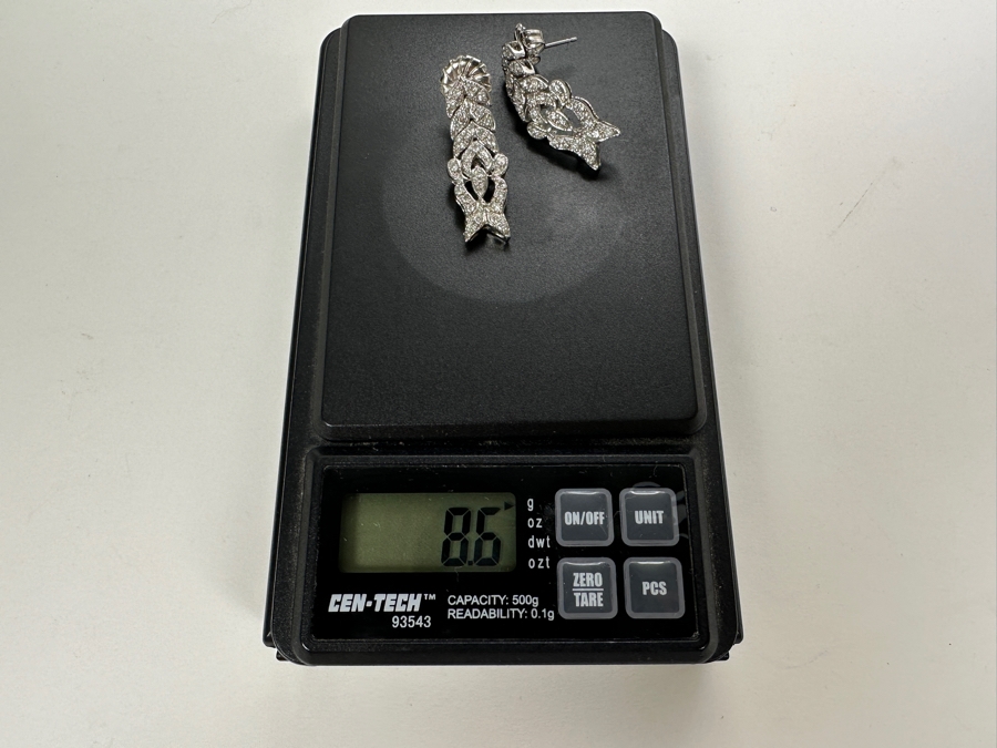 14K Gold (8.6g) Bracelet Link Earrings with ～1.0 cttw Diamonds FMV $1,100 Retail $2,200 [Photo 16]