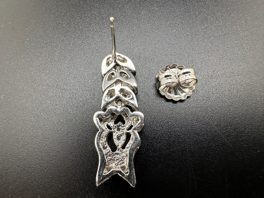 14K Gold (8.6g) Bracelet Link Earrings with ～1.0 cttw Diamonds FMV $1,100 Retail $2,200 [Photo 11]