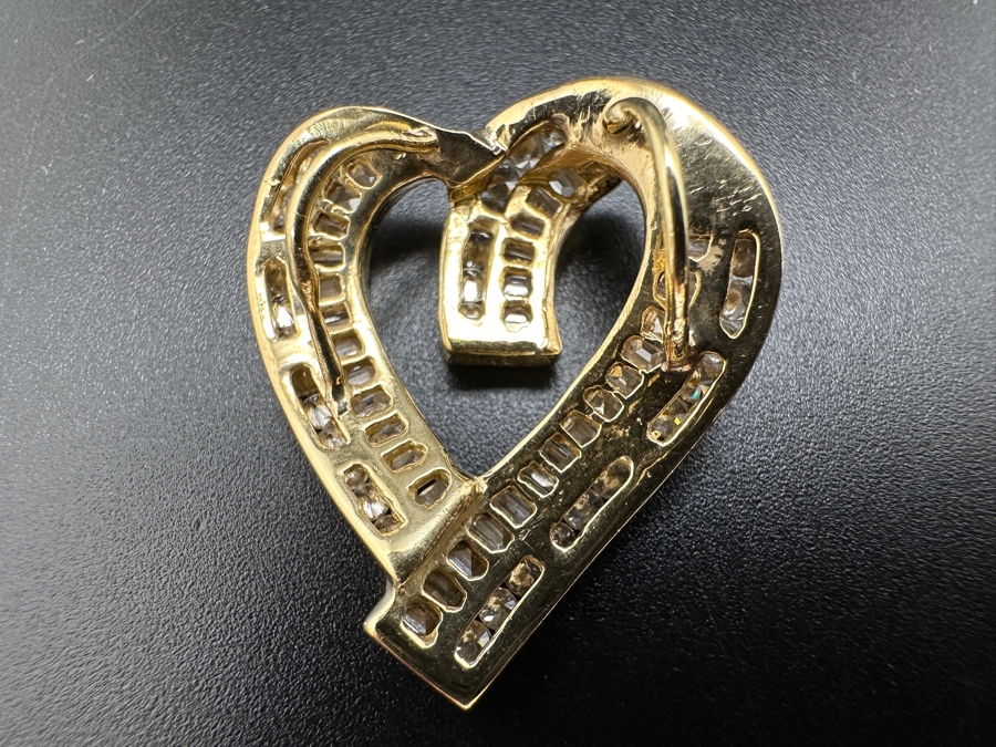 14K Gold Heart Pendant 6.4g with ～2.0 cttw Diamonds FMV $1,500 Retail $3,000 [Photo 10]