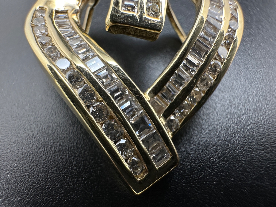14K Gold Heart Pendant 6.4g with ～2.0 cttw Diamonds FMV $1,500 Retail $3,000 [Photo 5]