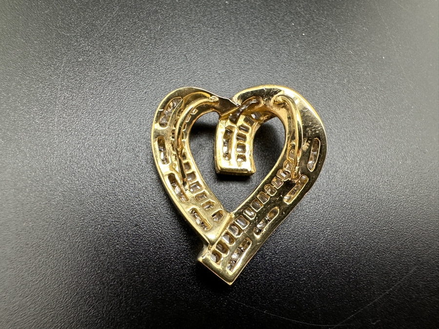 14K Gold Heart Pendant 6.4g with ～2.0 cttw Diamonds FMV $1,500 Retail $3,000 [Photo 9]