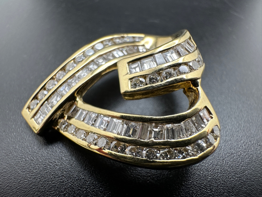 14K Gold Heart Pendant 6.4g with ～2.0 cttw Diamonds FMV $1,500 Retail $3,000 [Photo 8]