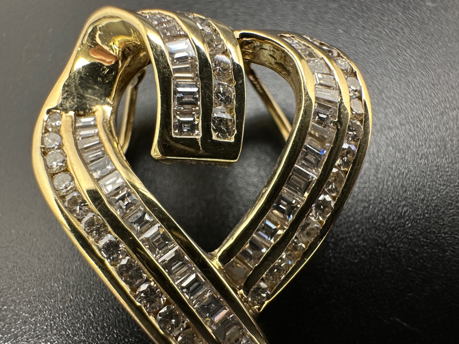 14K Gold Heart Pendant 6.4g with ～2.0 cttw Diamonds FMV $1,500 Retail $3,000 [Photo 7]