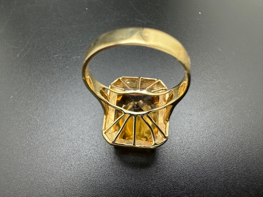 14K Gold and Citrine Ring 6.3g Size 7.5 FMV $600 Retail $1,200  [Photo 18]