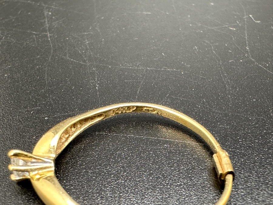 14K Gold Marquise Diamond Ring 1.4g .05cttw Size 8 FMV $150 Retail $300 [Photo 8]