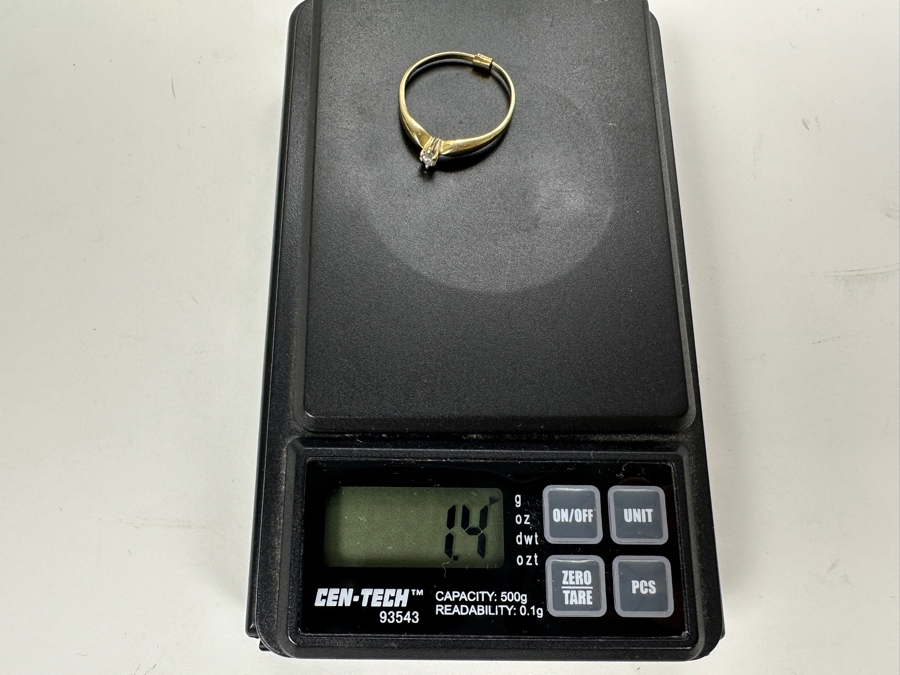 14K Gold Marquise Diamond Ring 1.4g .05cttw Size 8 FMV $150 Retail $300 [Photo 11]