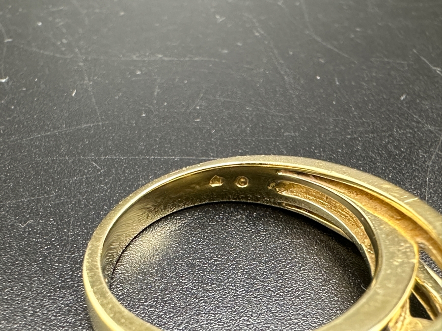 14K Gold Tanzanite and Diamond Ring 6.8g 8x8 Trillion Tanzanite ～.25 cttw Diamonds Size 6.75 FMV $1,400 Retail $2,800 [Photo 20]