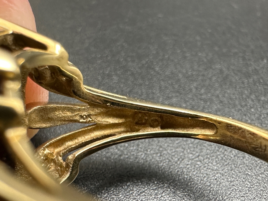 14K Gold 16X12 Smoky Quartz Ring Size 7 7.0g FMV $700 Retail $1,400 [Photo 12]