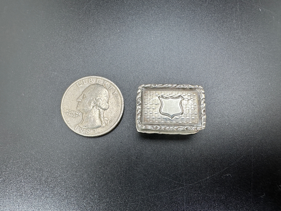 Antique 14K Gold and Sterling Silver Miniature Vinaigrette Snuff Box 7.5g FMV $300 Retail $600 [Photo 16]