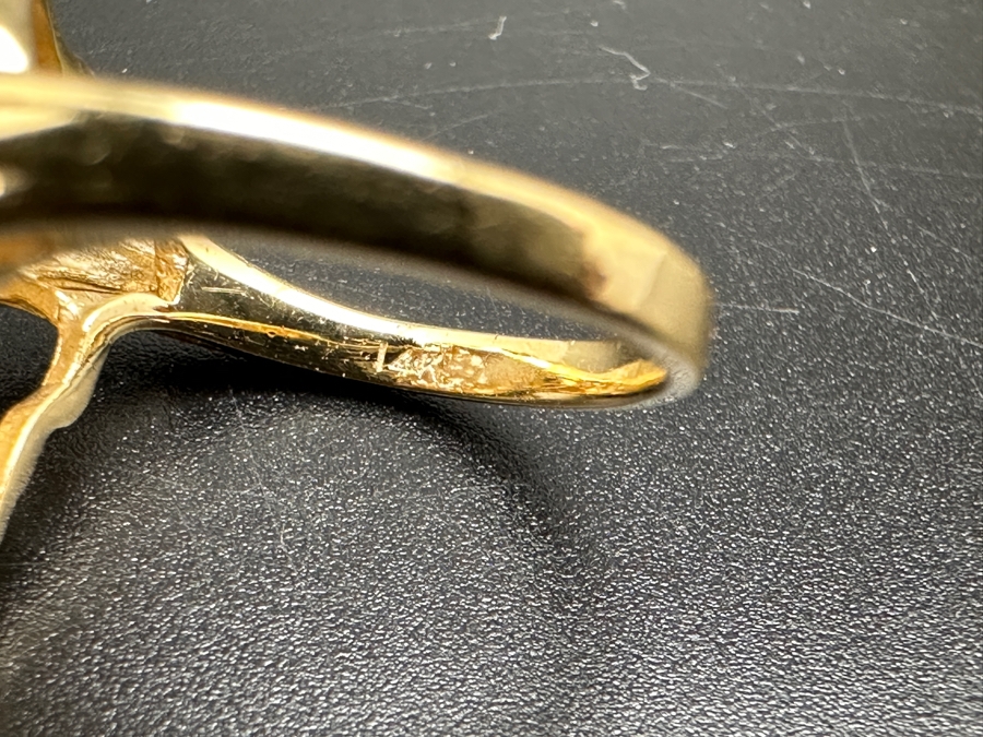 14K Gold Waterfall CZ Ring 6.2g Size 6 FMV $500 Retail $1,000 [Photo 11]