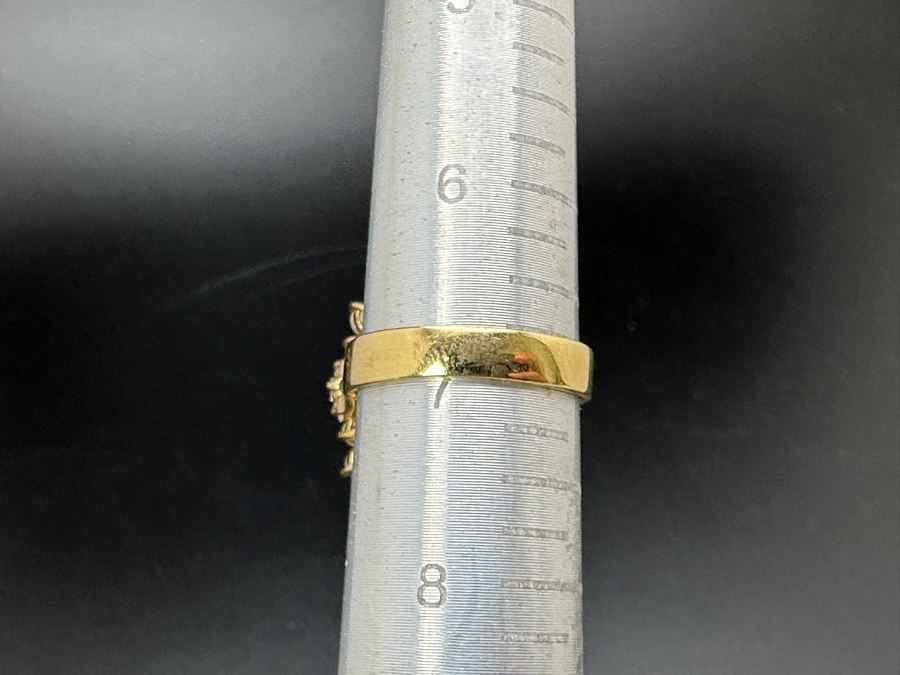 14K Gold Green Chrysoprase and CZ Ring 10.8g Size 7 FMV $750 Retail $1,500 [Photo 14]