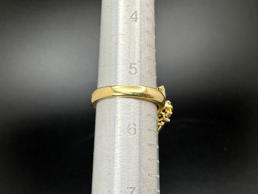 14K Gold Jade and Diamond Ring 6.9g .60 cttw Diamonds Size 5.5 FMV $1,200 Retail $2,400 [Photo 13]