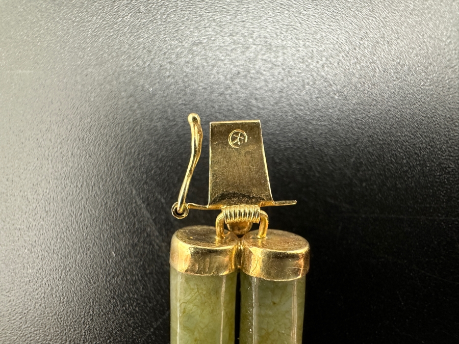 Green Nephrite Bracelet with 14K Links FMV $250 Retail $500 [Photo 6]